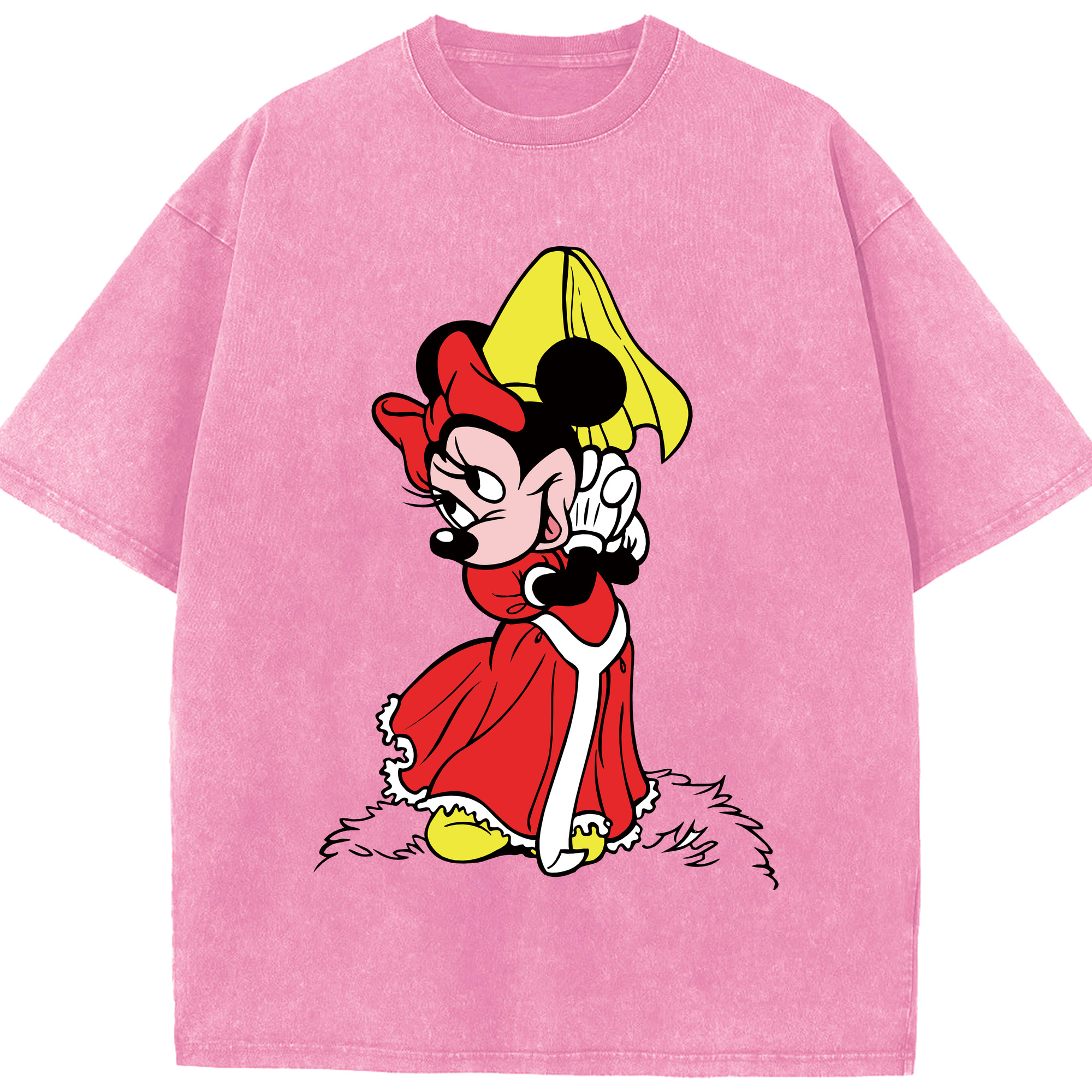 （画像用） ミッキーマウス Mickey Mouse 綿100% ヴィンテージ風 半袖Tシャツ（フロントプリント）